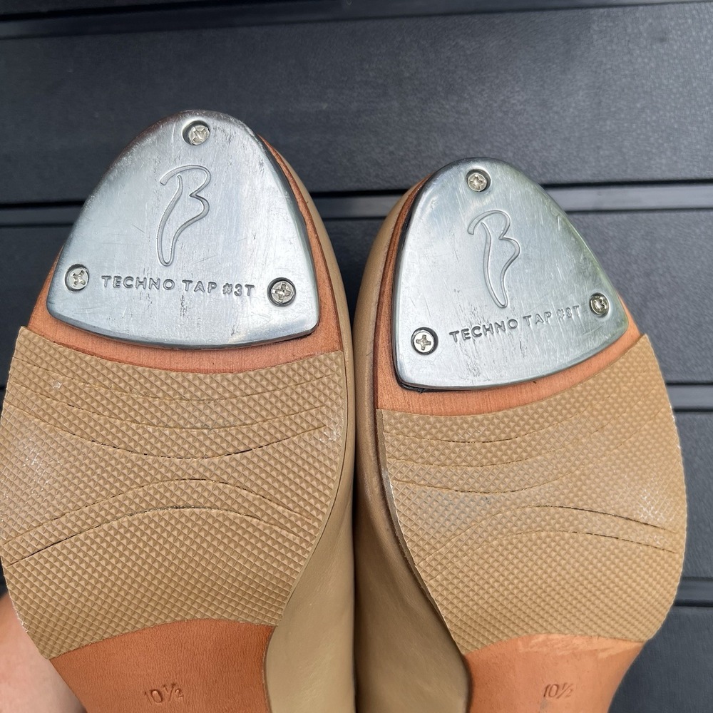 BLOCH Techno Show Tapper Women 10.5 M Tan Leather Mary Jane Tap Dance Shoes #6 H - Picture 8 of 14